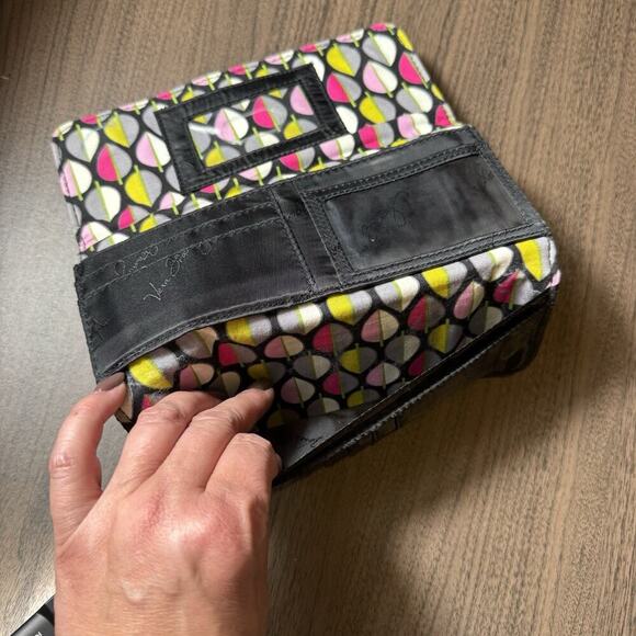 Vera Bradley Moon Bloom Tri-Fold Wallet ID Magnetic Closure discontinued - Picture 5 of 6